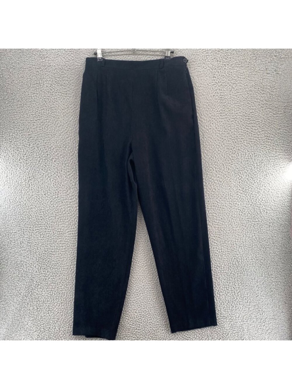 Talbots Pants Womens 12 Black Stretch Tapered Pockets Office Career Work Formal